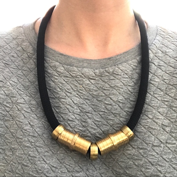 Black rope necklace - Multiple ways to wear - Picture 9 of 12